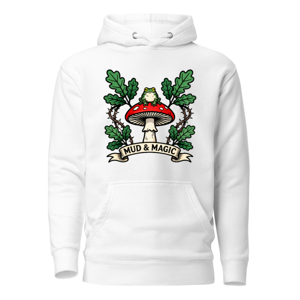 Unisex Mud & Magic Mushroom Frog Hoodie - Premium Pullover