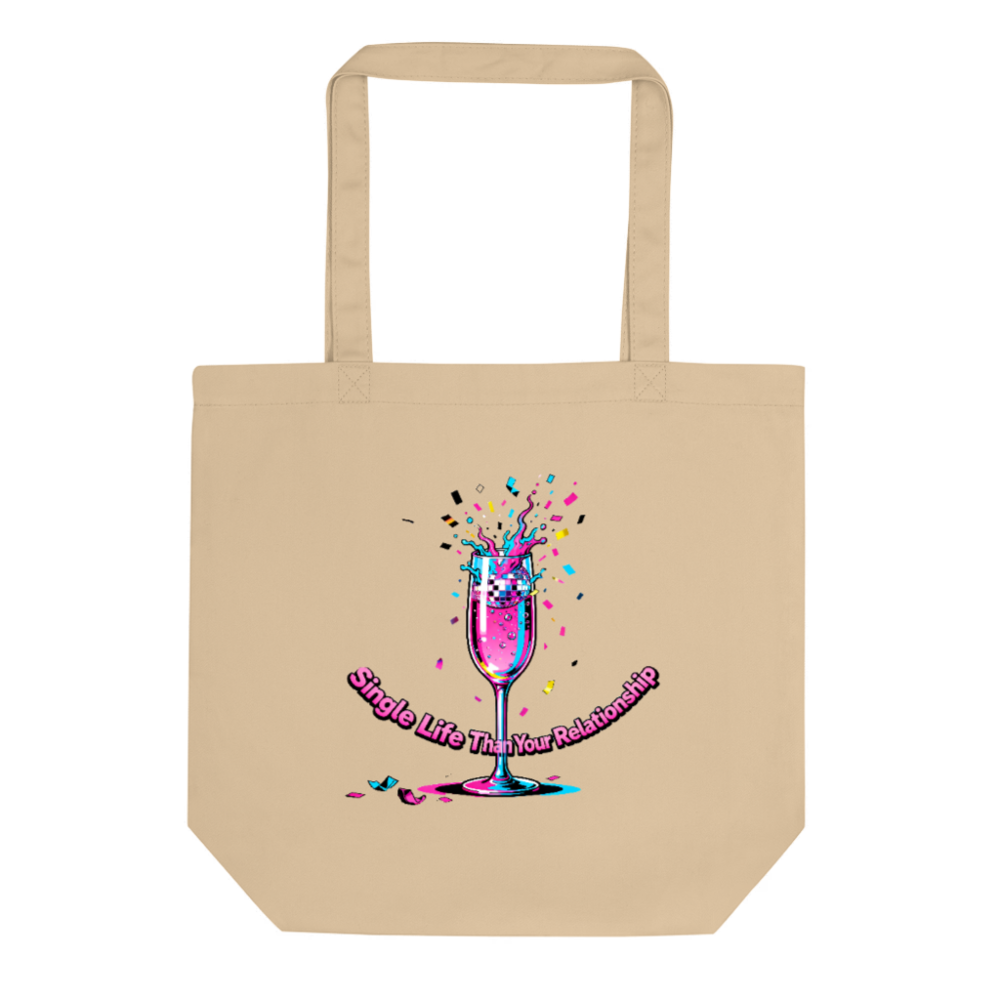 Eco Oyster Tote Bag | Sustainable Cotton Tote with Vibrant Disco Glass Design