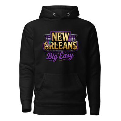 New Orleans Big Easy Unisex Pullover Hoodie - Premium Comfort, Mardi Gras Design