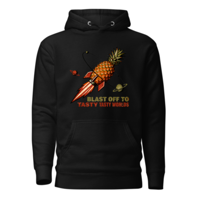 Pineapple Rocket Hoodie - Blast Off to Tasty Tasty Worlds Unisex Pullover