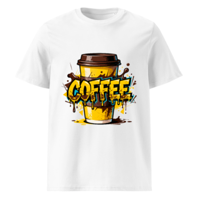 Unisex Organic Cotton T-Shirt - Coffee Graphic Tee, Eco-Friendly & Comfortable