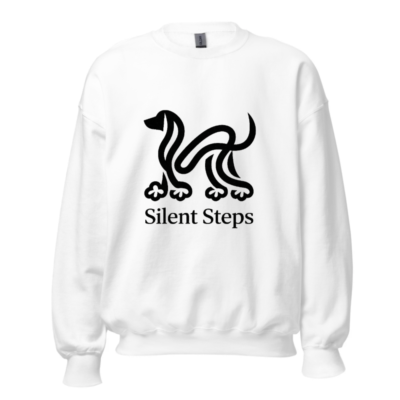 Unisex Crew Neck Sweatshirt | Silent Steps Dog Design - Soft, Comfortable & Stylish