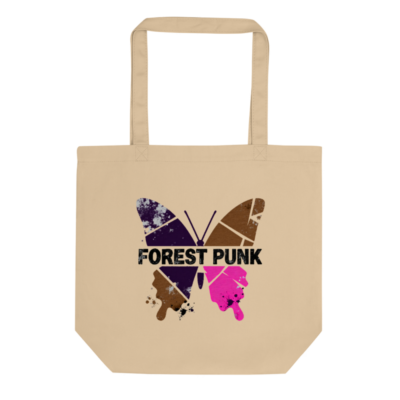 Eco Oyster Tote Bag | Forest Punk Butterfly Design | Sustainable Cotton Tote