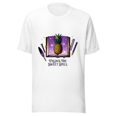 Unisex Staple T-Shirt | Pineapple Spellbook Design - Unlock the Sweet Spell