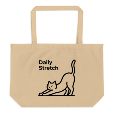 Daily Stretch Organic Tote Bag | Large Eco-Friendly Canvas Tote