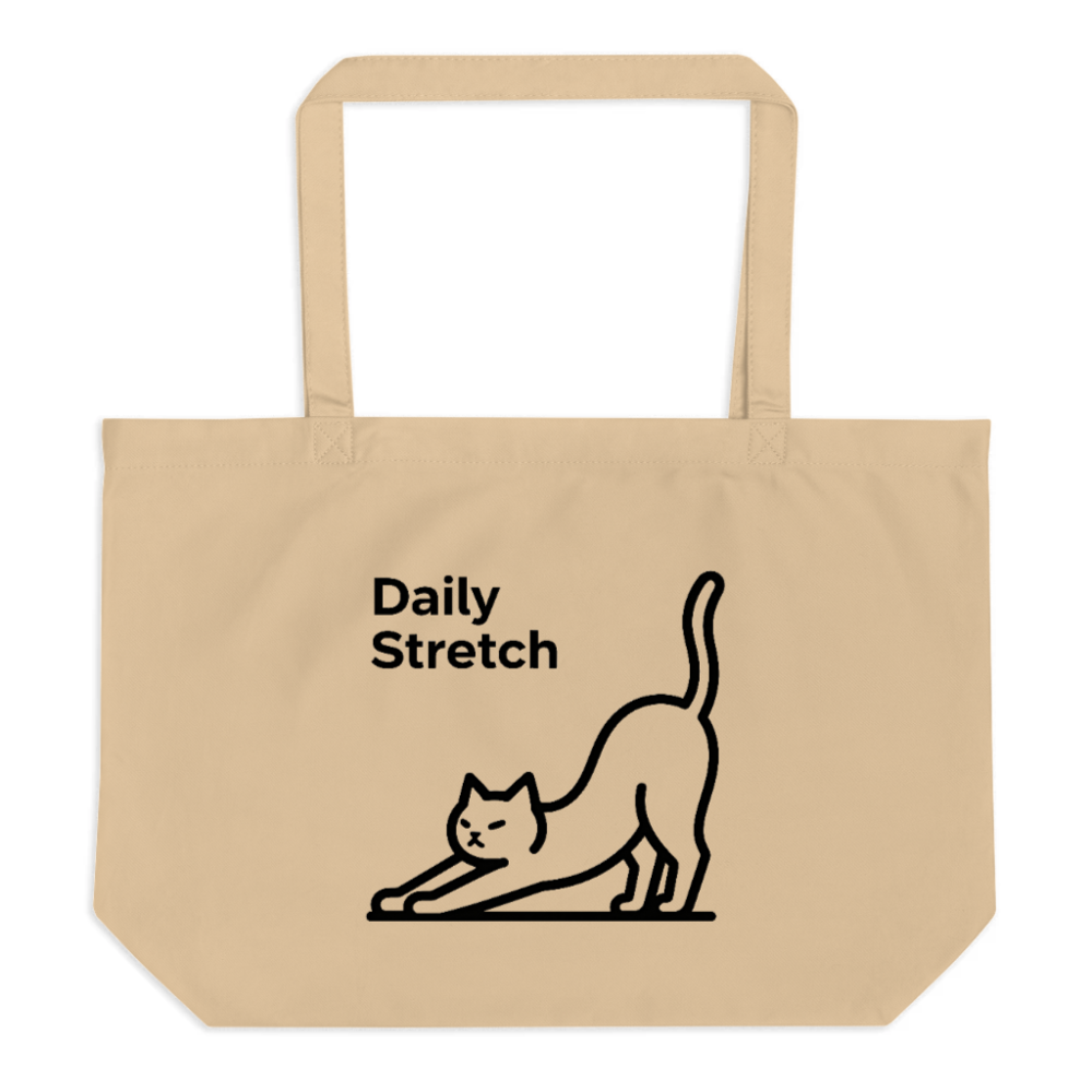 Daily Stretch Organic Tote Bag | Large Eco-Friendly Canvas Tote