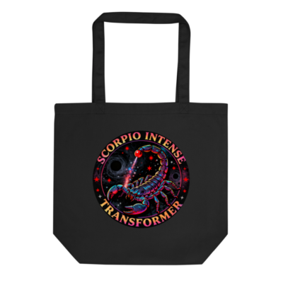 Scorpio Intense Transformer Eco Tote Bag - Black Reusable Shopping Bag