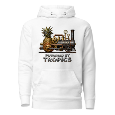 Unisex Steampunk Pineapple Hoodie - Powered by Tropics, Premium Pullover