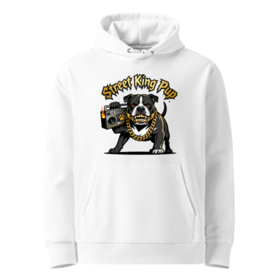 Street King Pup Hoodie - Unisex Eco-Friendly Essential Hoodie
