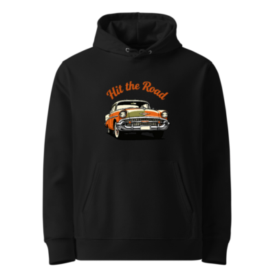 Hit the Road Classic Car Hoodie | Unisex Eco-Friendly Sweatshirt