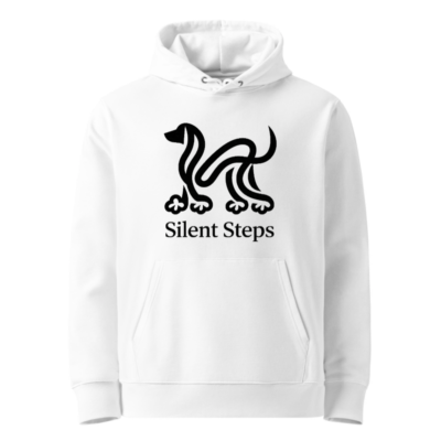 Unisex Eco Hoodie | Silent Steps Dog Design - Sustainable, Soft & Ethical