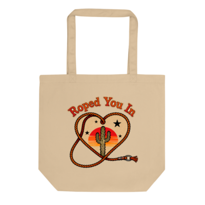 Eco Oyster Tote Bag | Roped You In Cactus Sunset Design