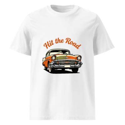 Hit the Road Classic Car T-Shirt | Unisex Organic Cotton Tee