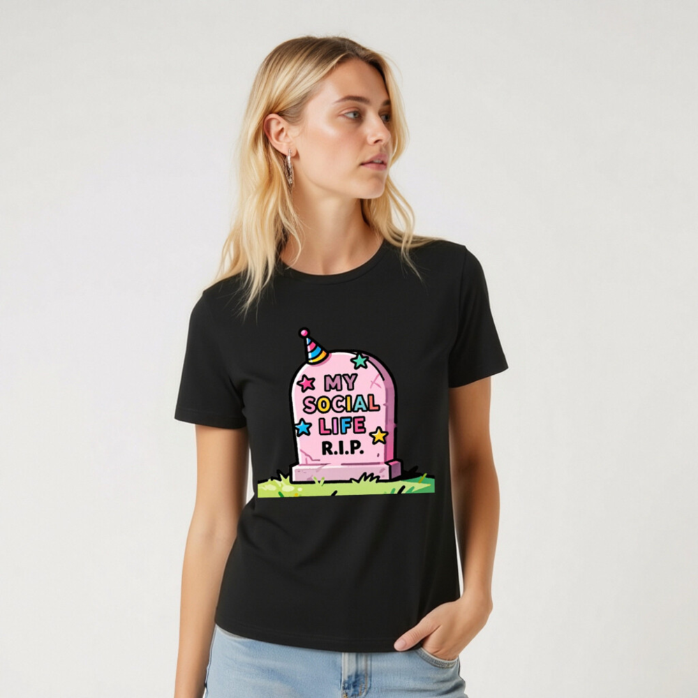 Unisex Staple T-Shirt | My Social Life R.I.P. Funny Graveyard Tee - Image 5