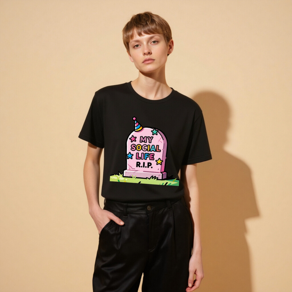 Unisex Staple T-Shirt | My Social Life R.I.P. Funny Graveyard Tee - Image 9