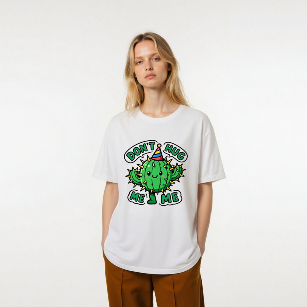 Don't Hug Me, Me! Cactus Party T-Shirt - Unisex Staple Tee - Image 6