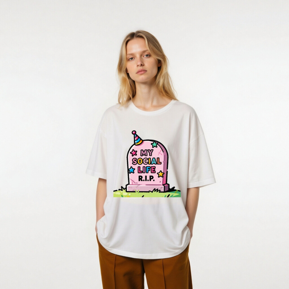 Unisex Staple T-Shirt | My Social Life R.I.P. Funny Graveyard Tee - Image 6