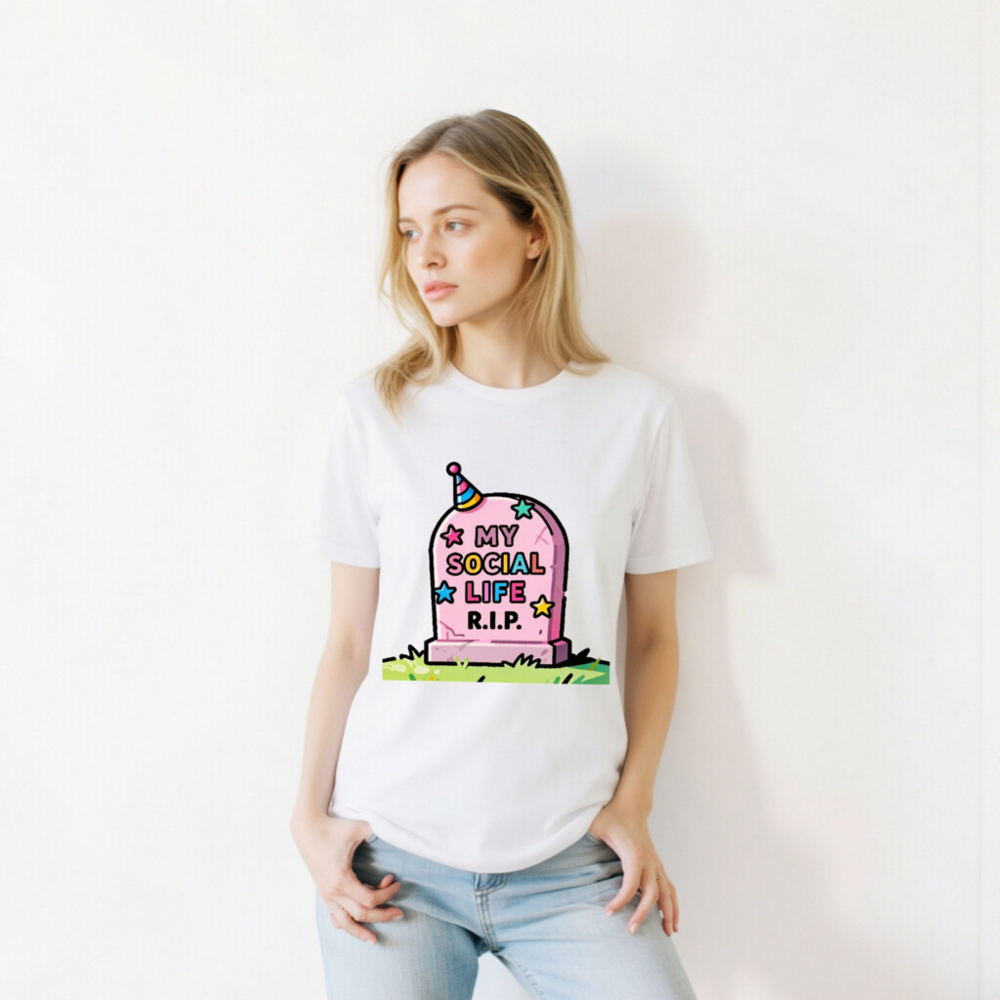 Unisex Staple T-Shirt | My Social Life R.I.P. Funny Graveyard Tee - Image 10