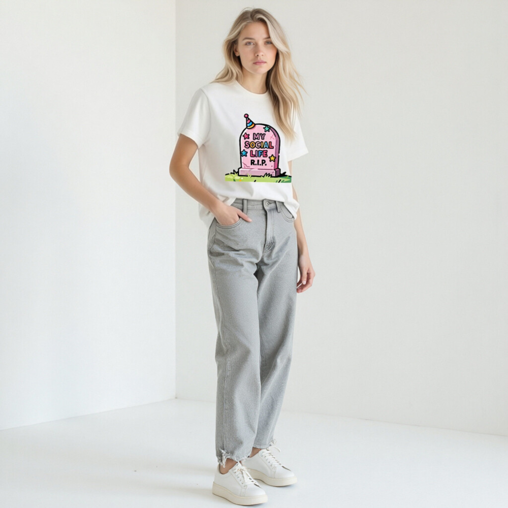 Unisex Staple T-Shirt | My Social Life R.I.P. Funny Graveyard Tee - Image 11