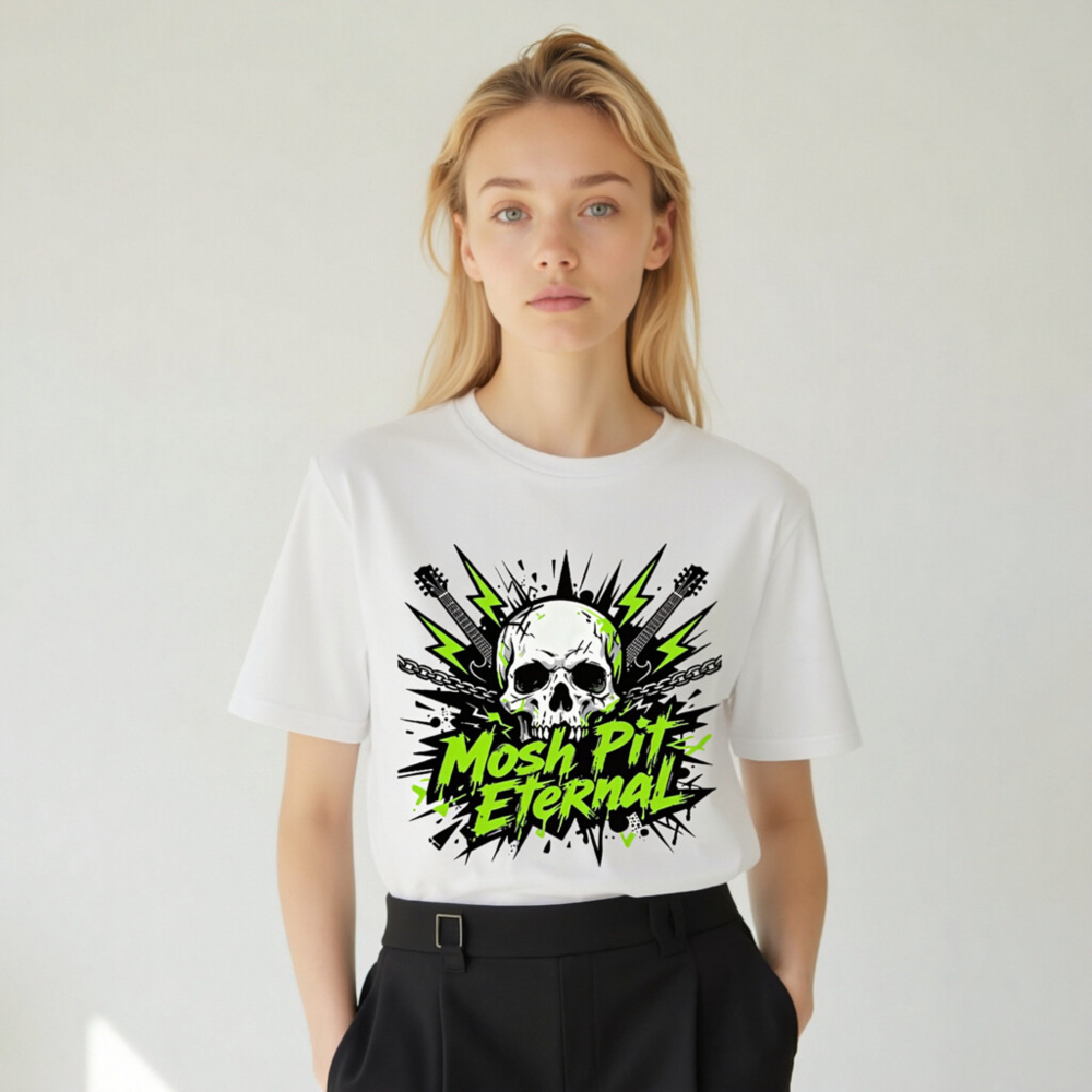 Mosh Pit Eternal Skull T-Shirt | Unisex Organic Cotton Tee - Image 10
