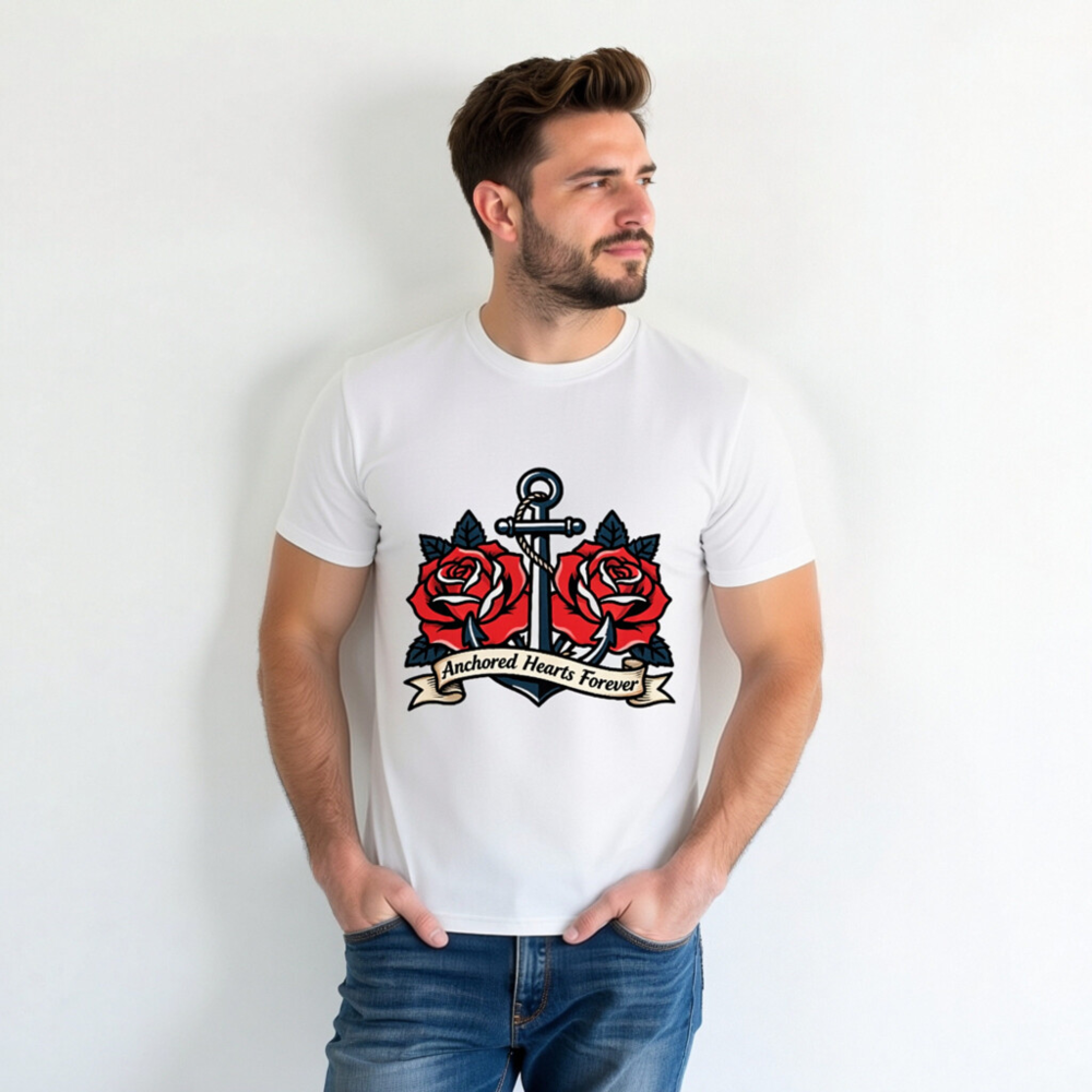 Anchored Hearts Forever T-Shirt | Unisex Organic Cotton Tee - Image 7