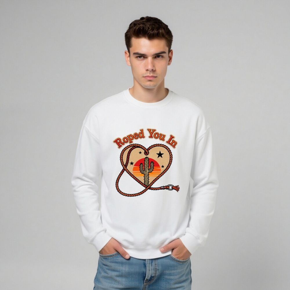 Roped You In Cactus Heart Sweatshirt | Unisex Crew Neck - Image 10