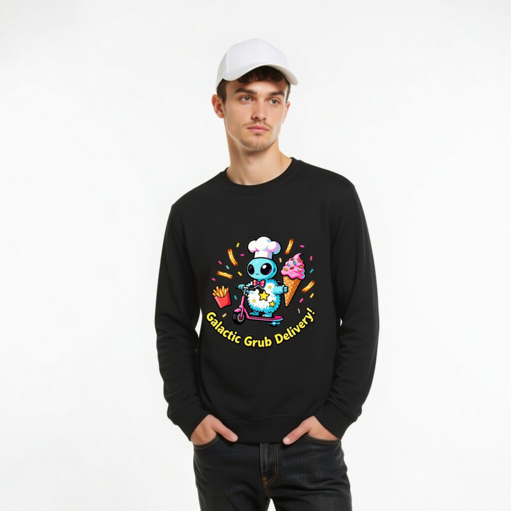 Unisex Organic Sweatshirt | Galactic Grub Delivery! - Eco-Friendly, Soft & Sustainable - Image 9