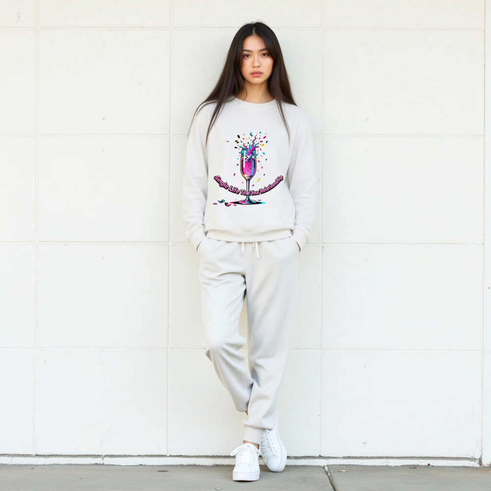 Unisex Organic Sweatshirt | Single Life Than Your Relationship Graphic - Image 8