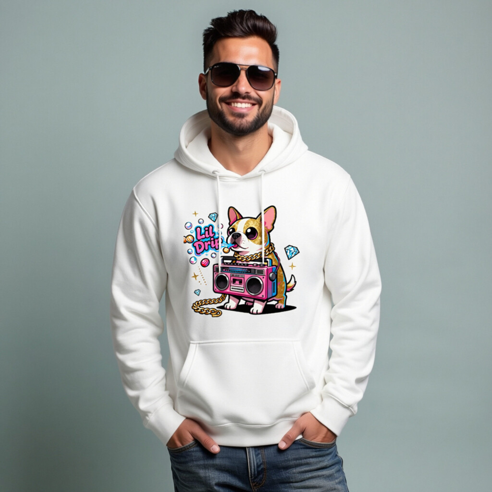 Unisex Lil Drip Dog Boombox Hoodie - Premium Pullover Sweatshirt - Image 7