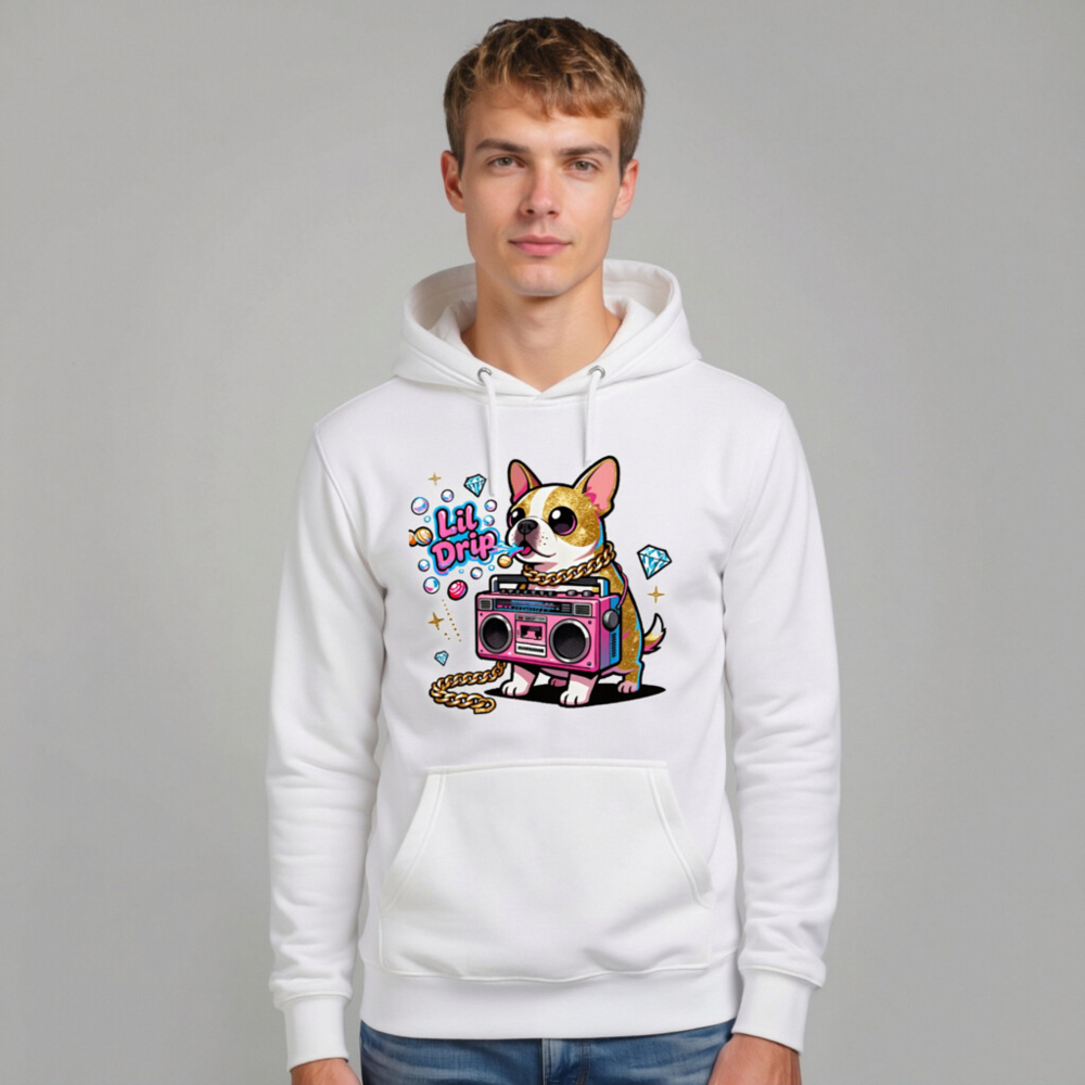 Unisex Lil Drip Dog Boombox Hoodie - Premium Pullover Sweatshirt - Image 10