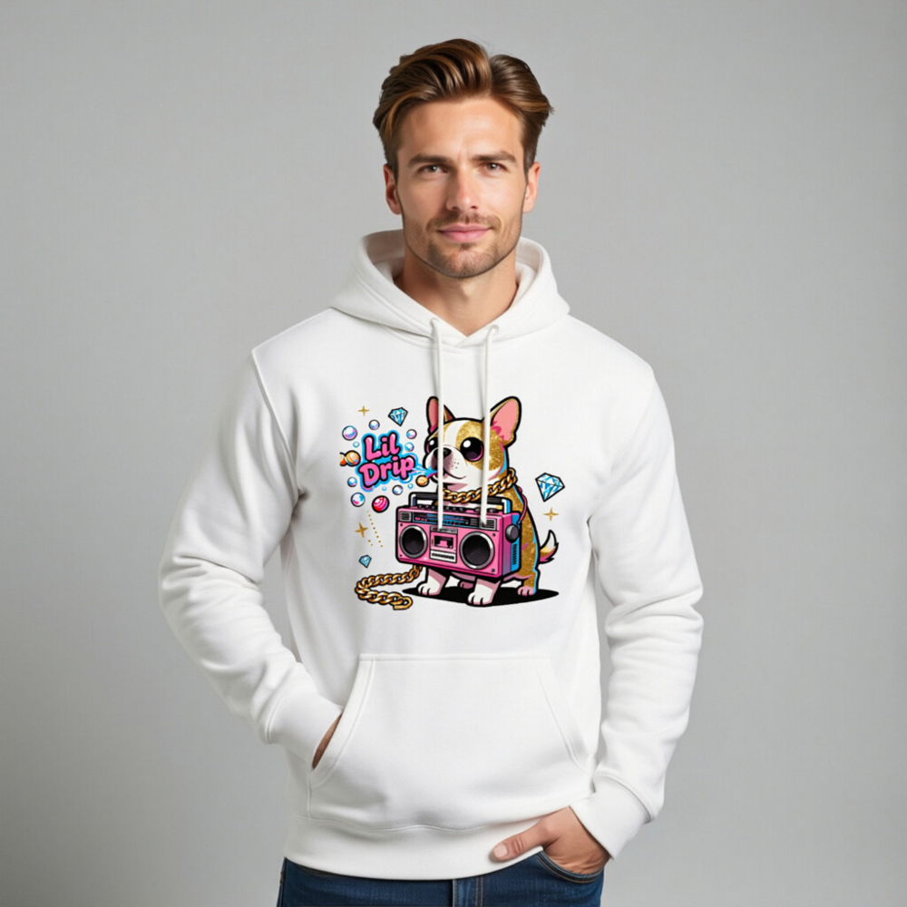 Unisex Lil Drip Dog Boombox Hoodie - Premium Pullover Sweatshirt - Image 11