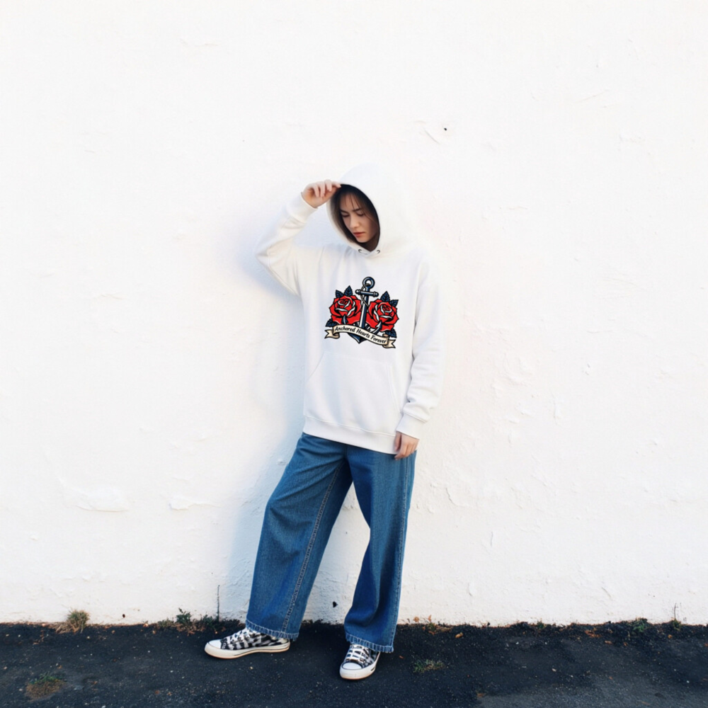 Anchored Hearts Forever Hoodie | Unisex Eco-Friendly Sweatshirt - Image 2