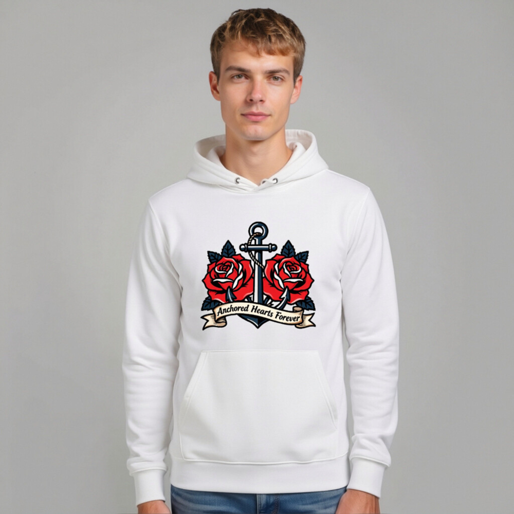 Anchored Hearts Forever Hoodie | Unisex Eco-Friendly Sweatshirt - Image 10
