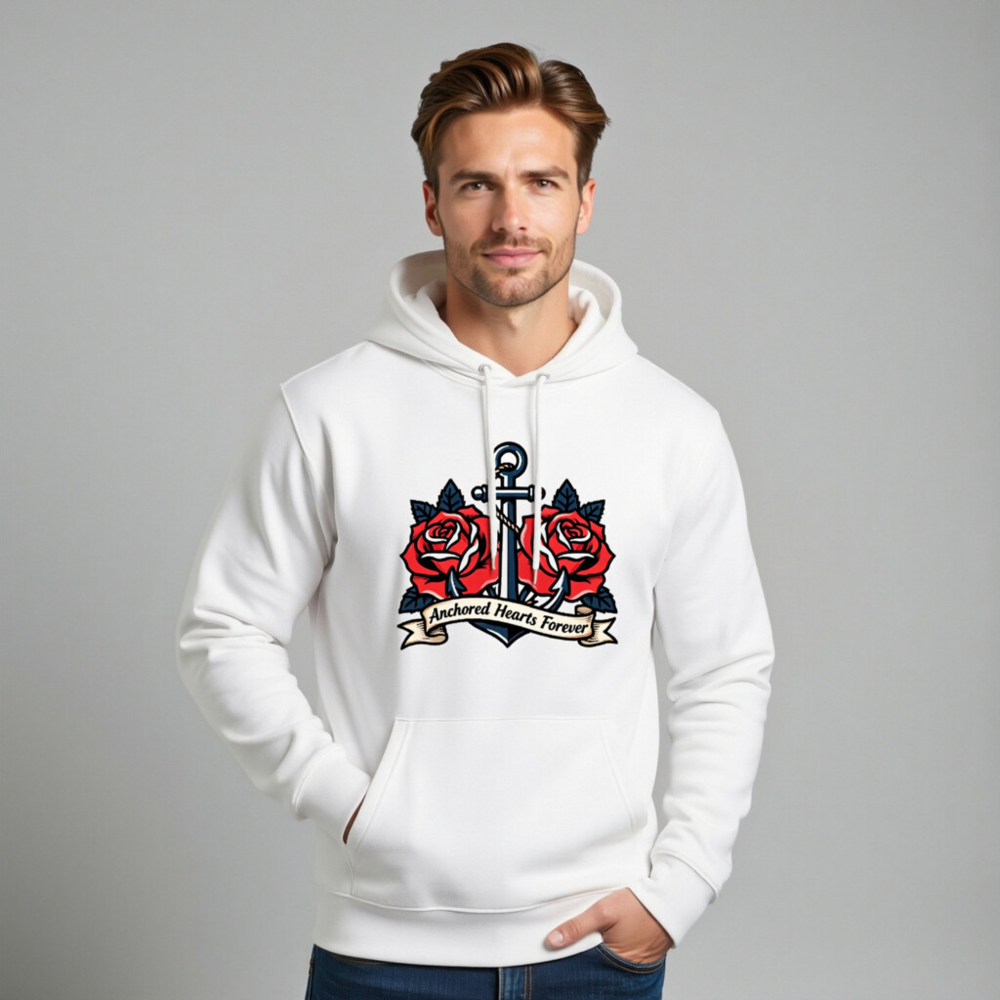 Anchored Hearts Forever Hoodie | Unisex Eco-Friendly Sweatshirt - Image 11