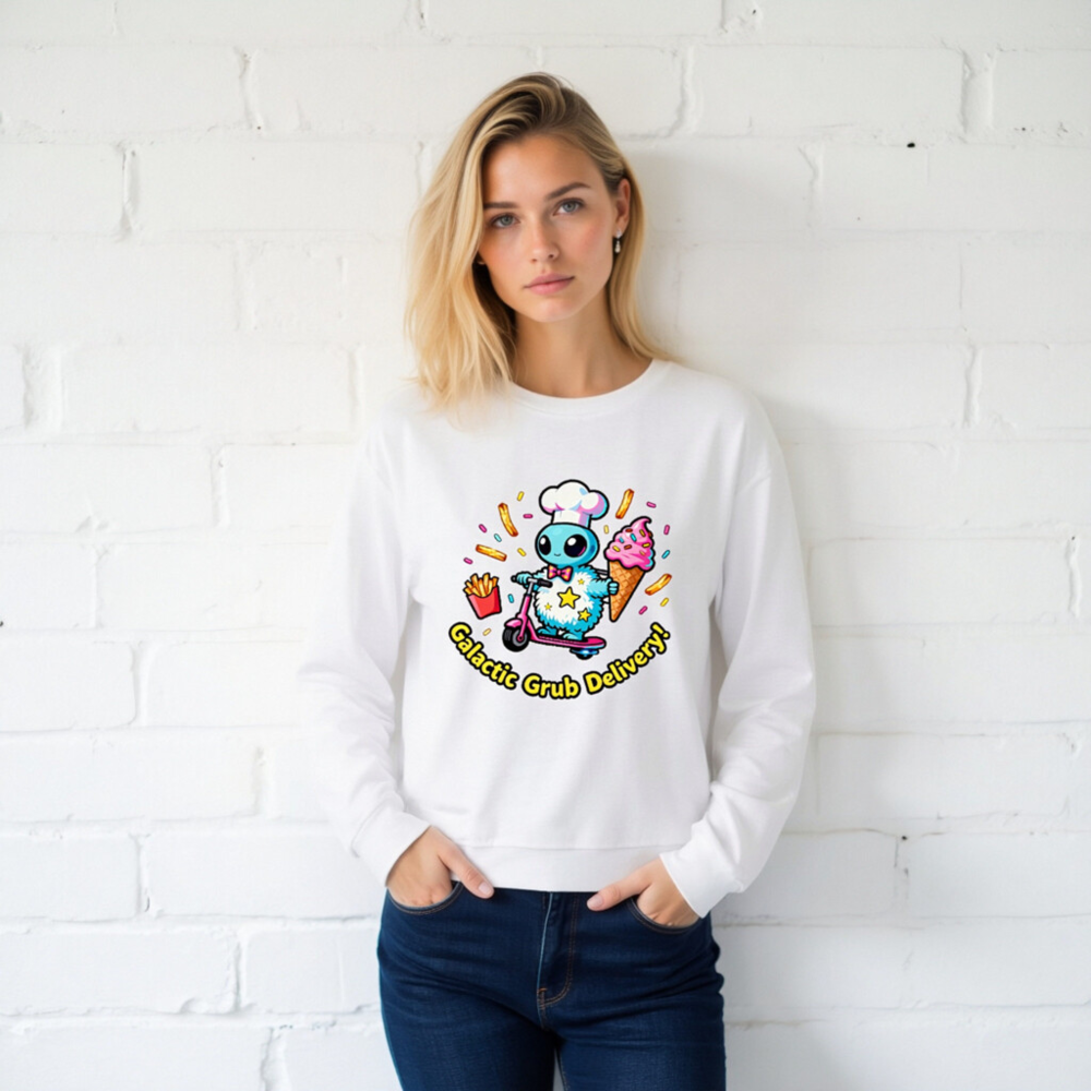 Galactic Grub Delivery! Alien Chef Long Sleeve Tee - Unisex - Image 2