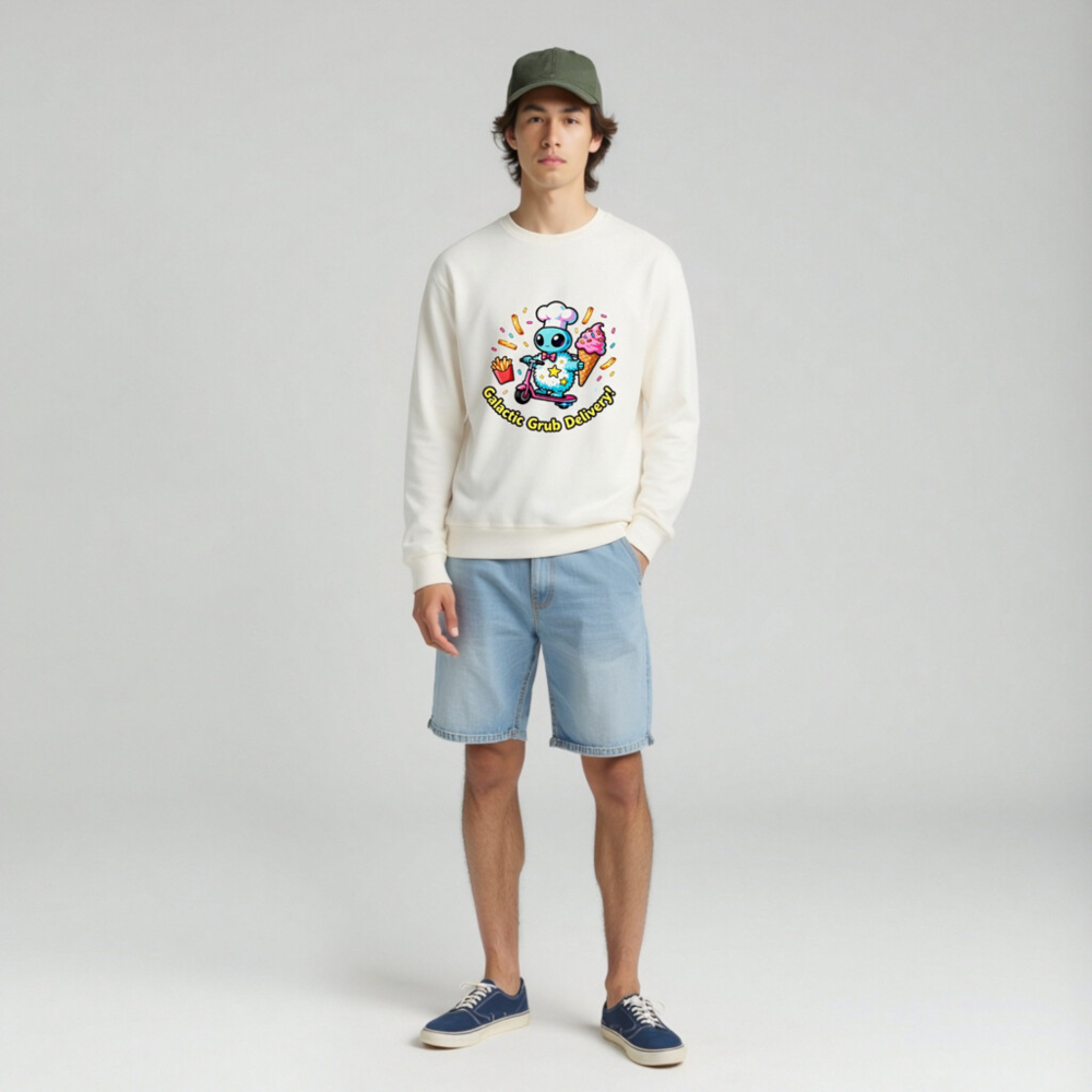 Galactic Grub Delivery! Alien Chef Long Sleeve Tee - Unisex - Image 3