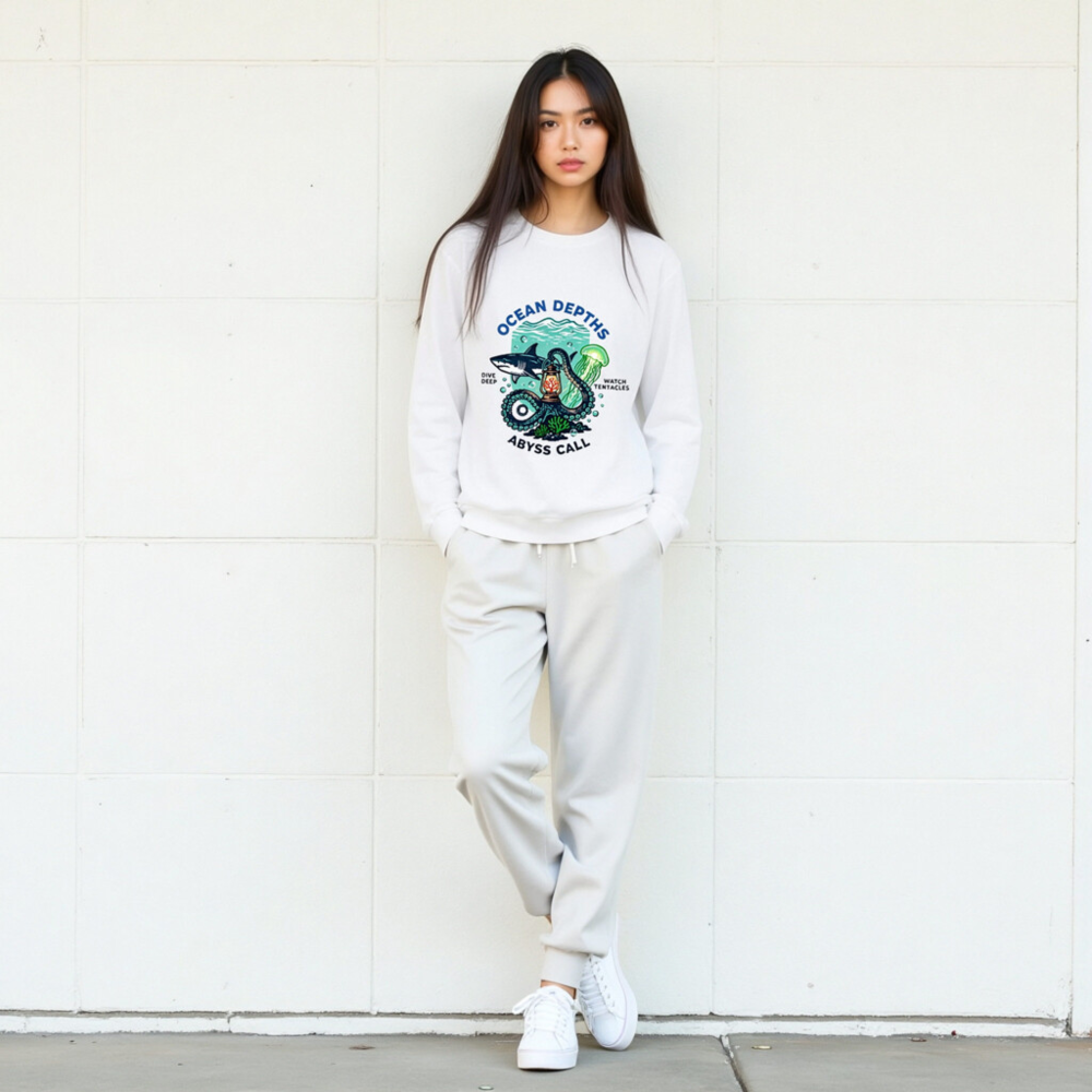 Ocean Depths Abyss Call Unisex Long Sleeve Tee - Dive Deep, Watch Tentacles - Image 7