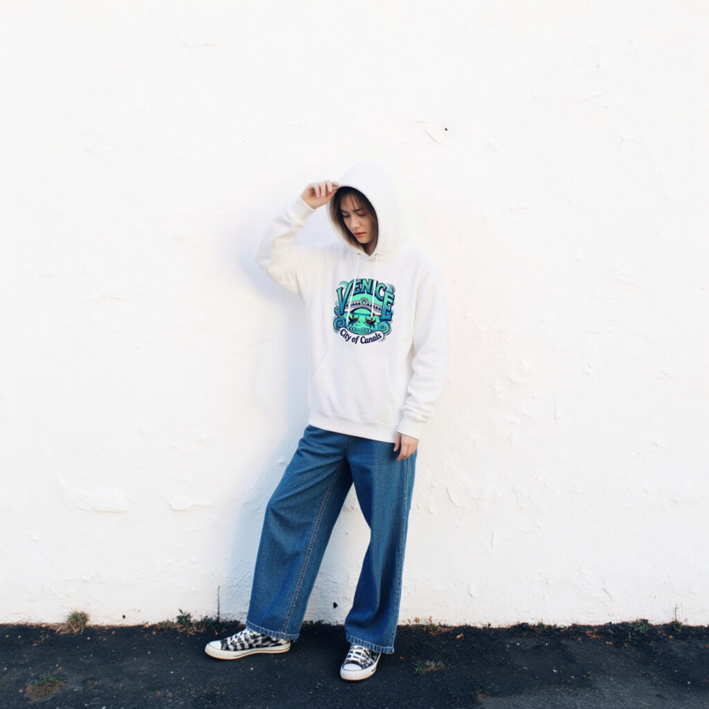 Venice City of Canals Hoodie - Unisex Eco-Friendly Essential Sweatshirt - Image 2
