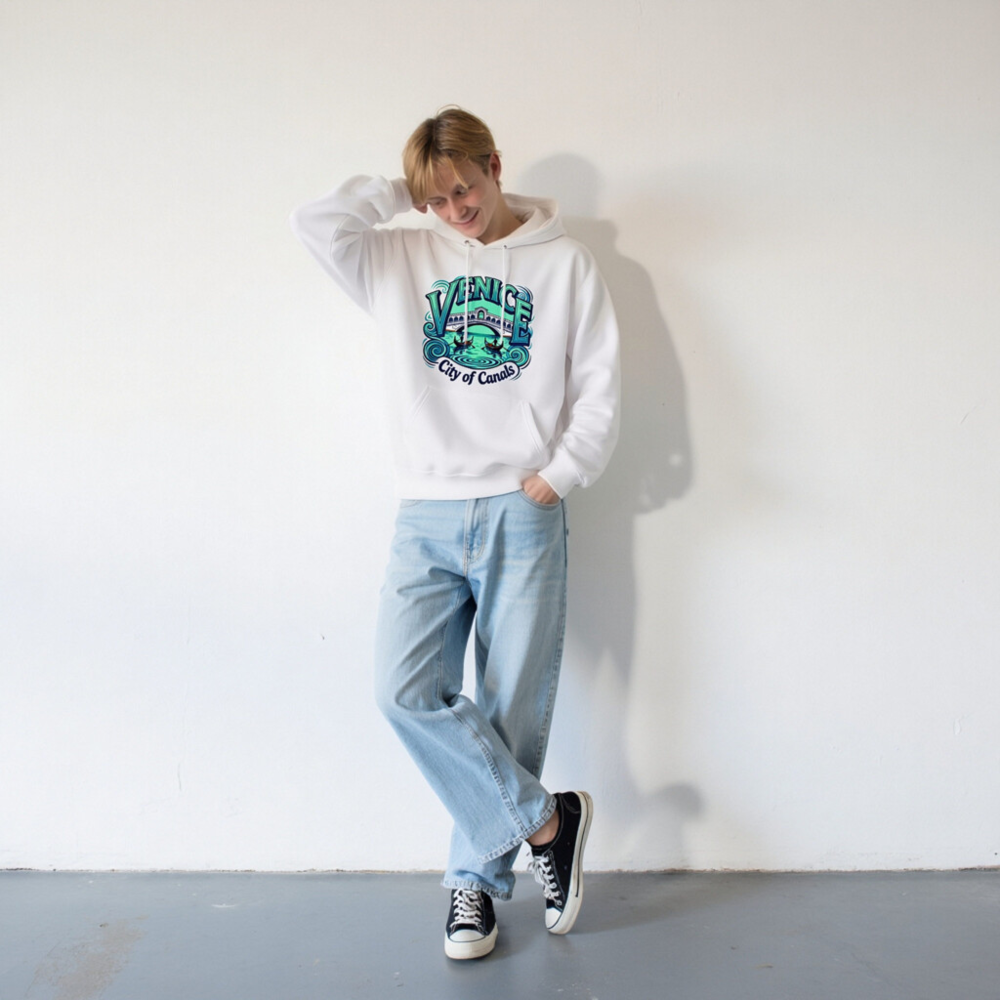 Venice City of Canals Hoodie - Unisex Eco-Friendly Essential Sweatshirt - Image 9