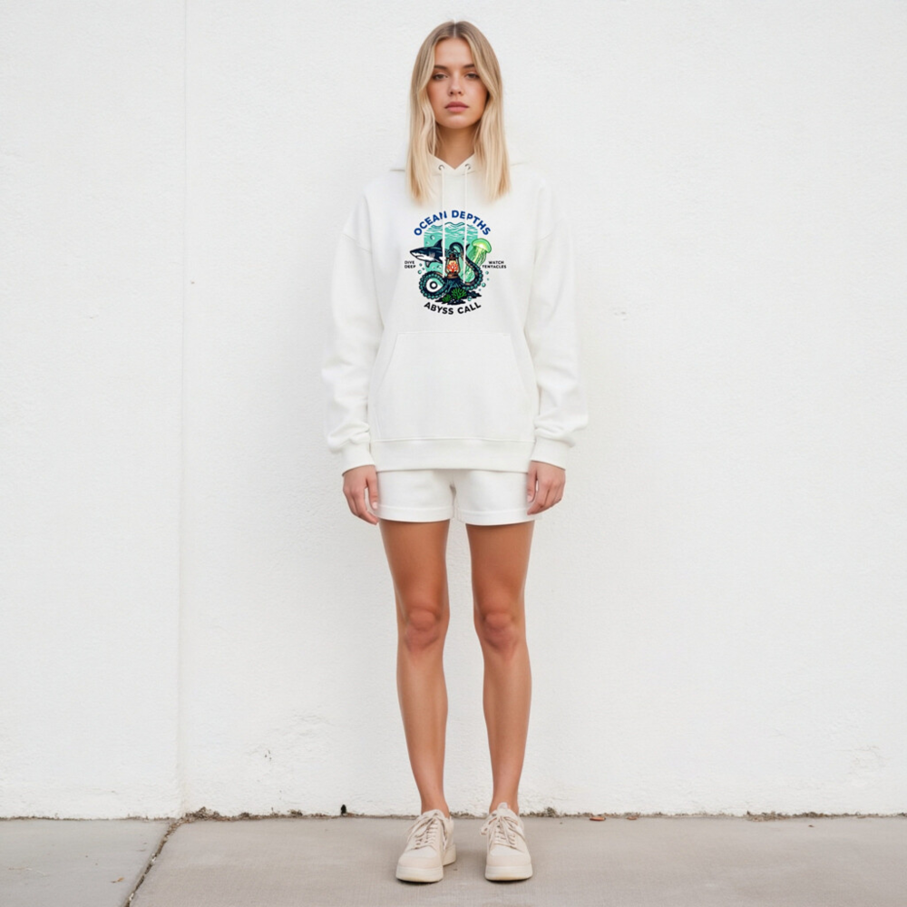 Ocean Depths Hoodie | Unisex Eco-Friendly Sweatshirt with Abyss Call Design - Image 5