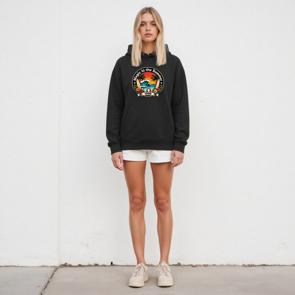 Magic in the Summer 1998 Unisex Eco Hoodie - Vintage Surf Design - Image 4