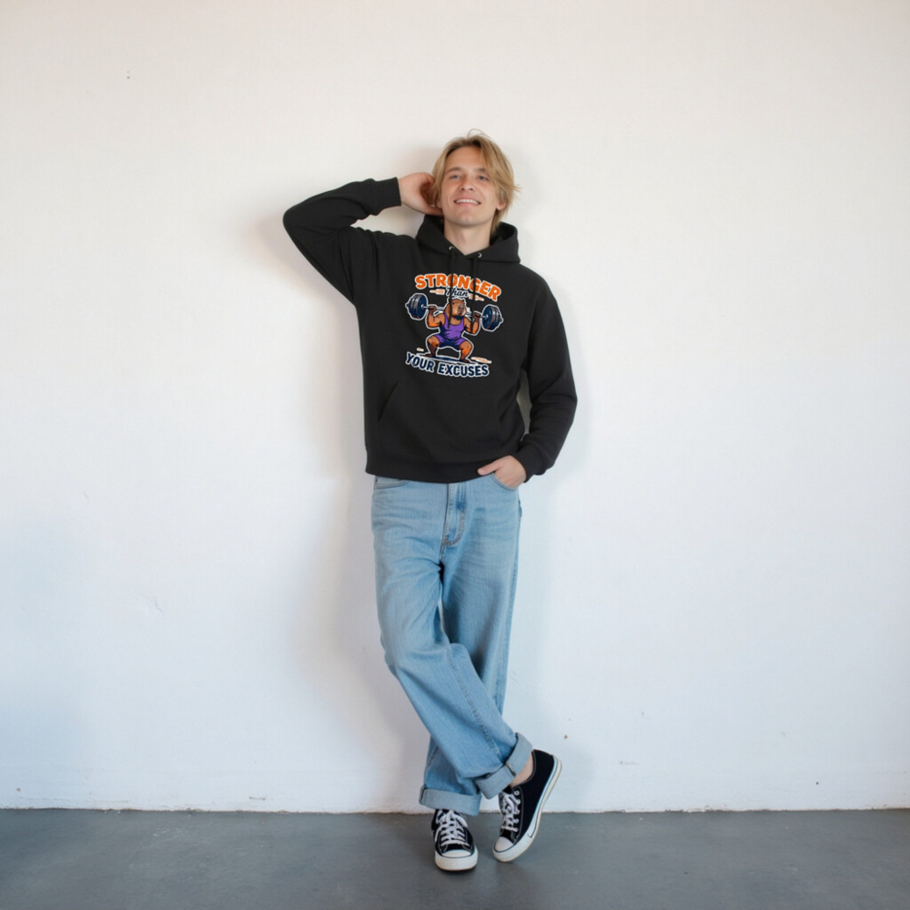 Stronger Than Your Excuses Capybara Hoodie | Unisex Eco-Friendly Sweatshirt - Image 10