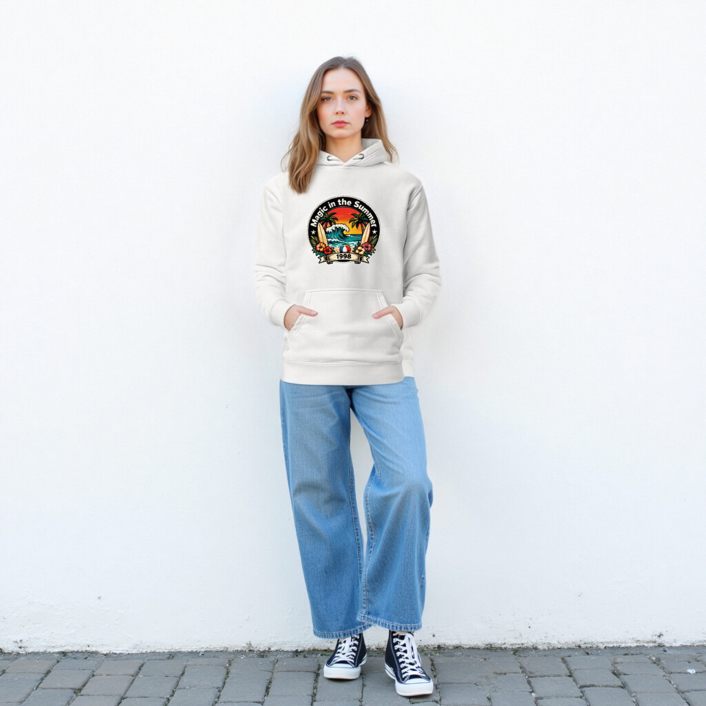 Magic in the Summer 1998 Unisex Premium Pullover Hoodie | Surf Beach Design - Image 4
