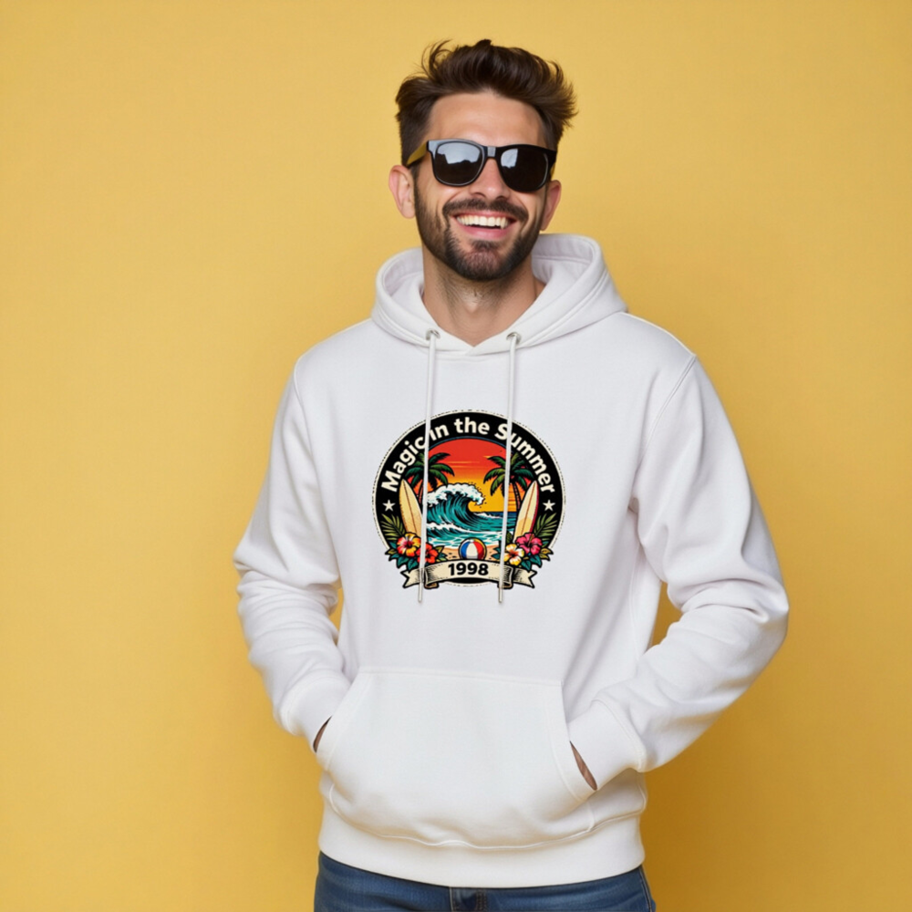 Magic in the Summer 1998 Unisex Premium Pullover Hoodie | Surf Beach Design - Image 10