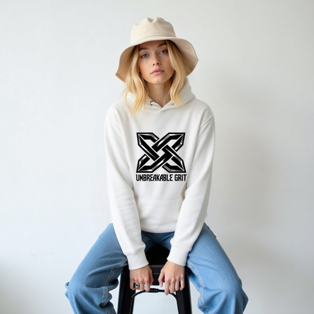 Unisex Premium Pullover Hoodie | Unbreakable Grit X Logo - Image 6