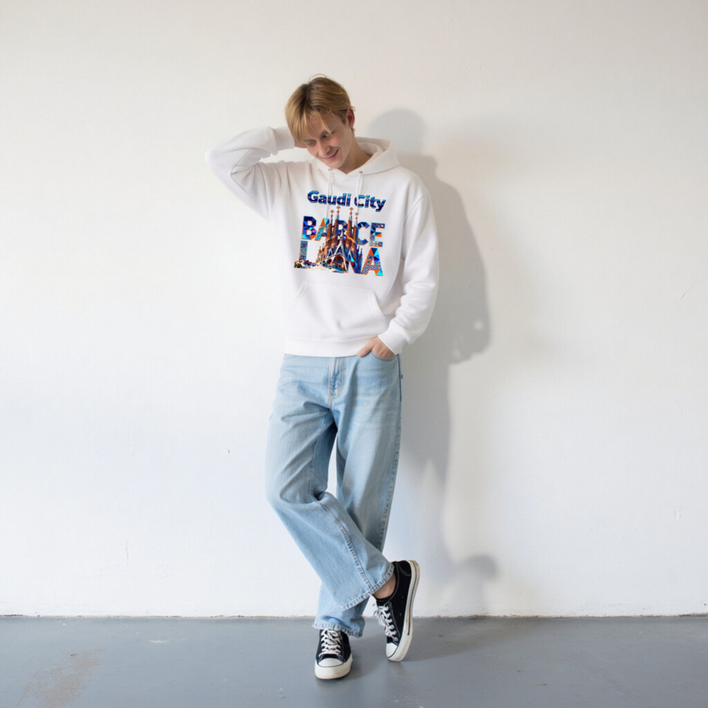 Gaudi City Barcelona Hoodie | Unisex Premium Pullover with Sagrada Familia & Park Güell Design - Image 8