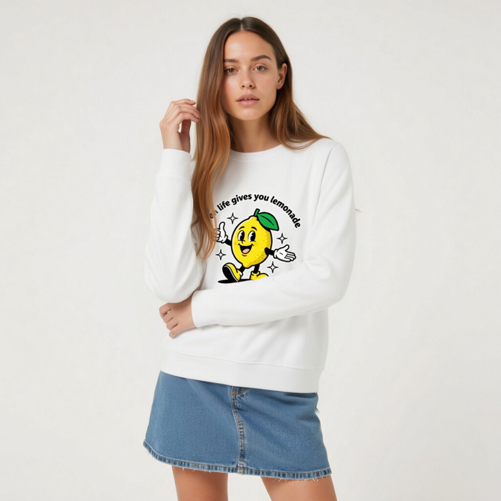 Unisex Organic Sweatshirt | When Life Gives You Lemonade Make Lemons - Image 5