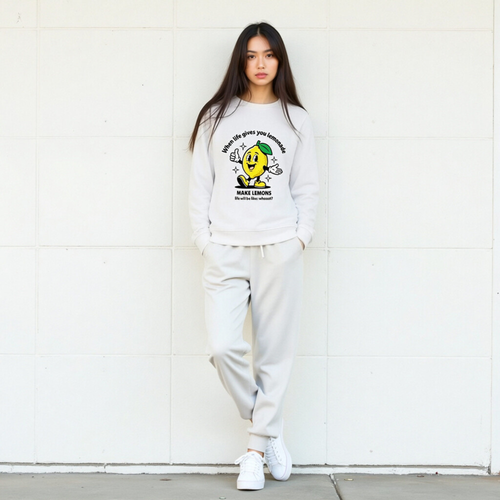 Unisex Organic Sweatshirt | When Life Gives You Lemonade Make Lemons - Image 6
