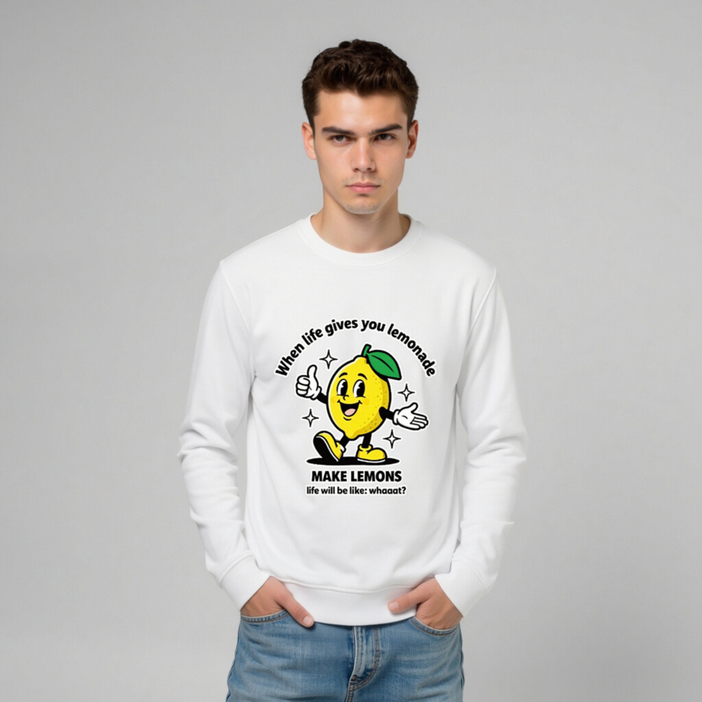 Unisex Organic Sweatshirt | When Life Gives You Lemonade Make Lemons - Image 7