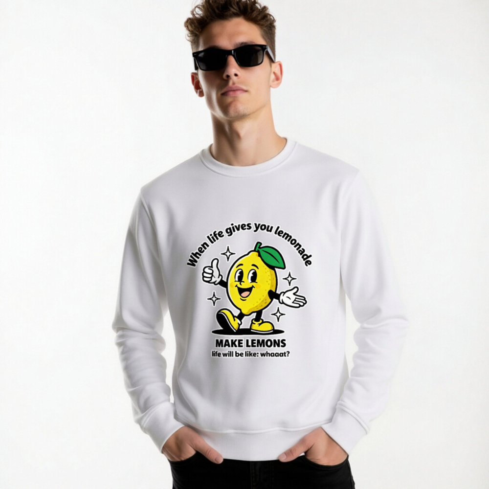 Unisex Organic Sweatshirt | When Life Gives You Lemonade Make Lemons - Image 8